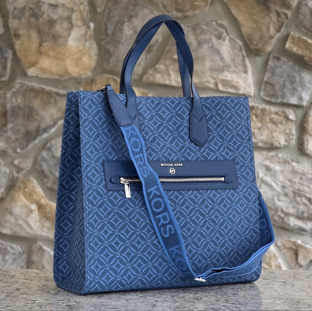 Michael Kors Kempner Large Blue Tote